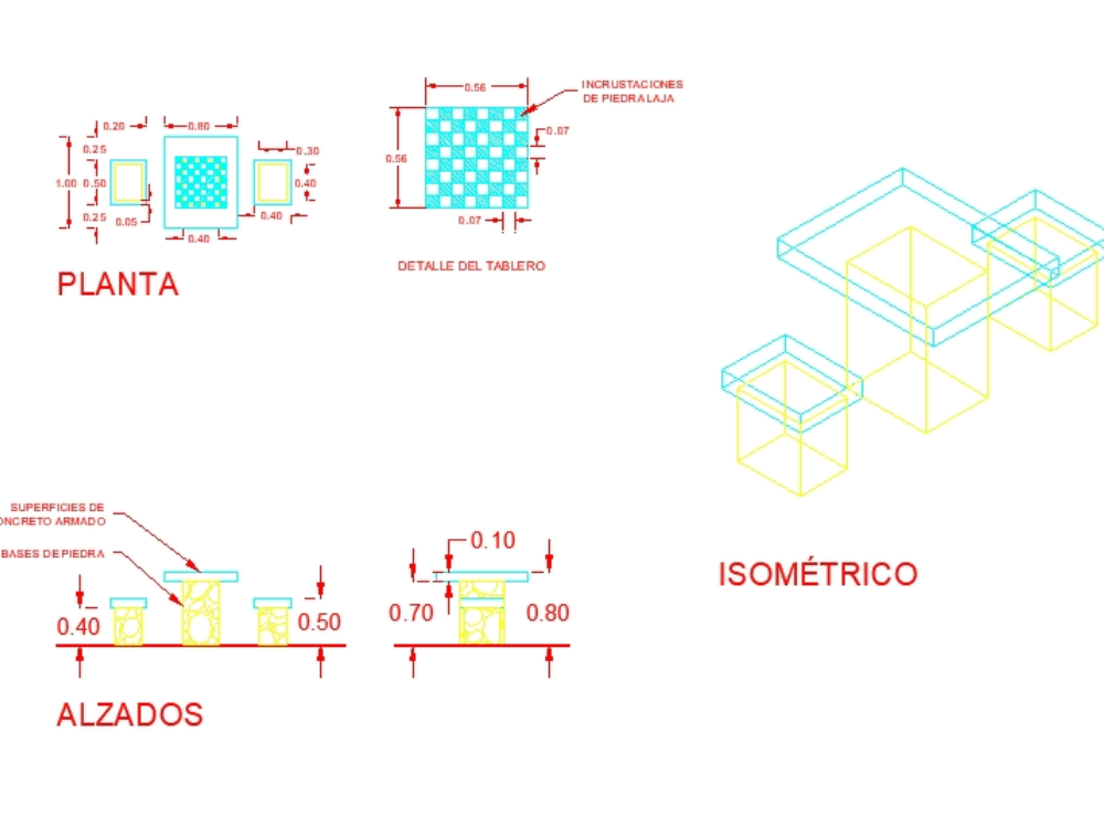 Tabuleiro de xadrez 3d em AutoCAD  Baixar CAD Grátis (142.07 KB