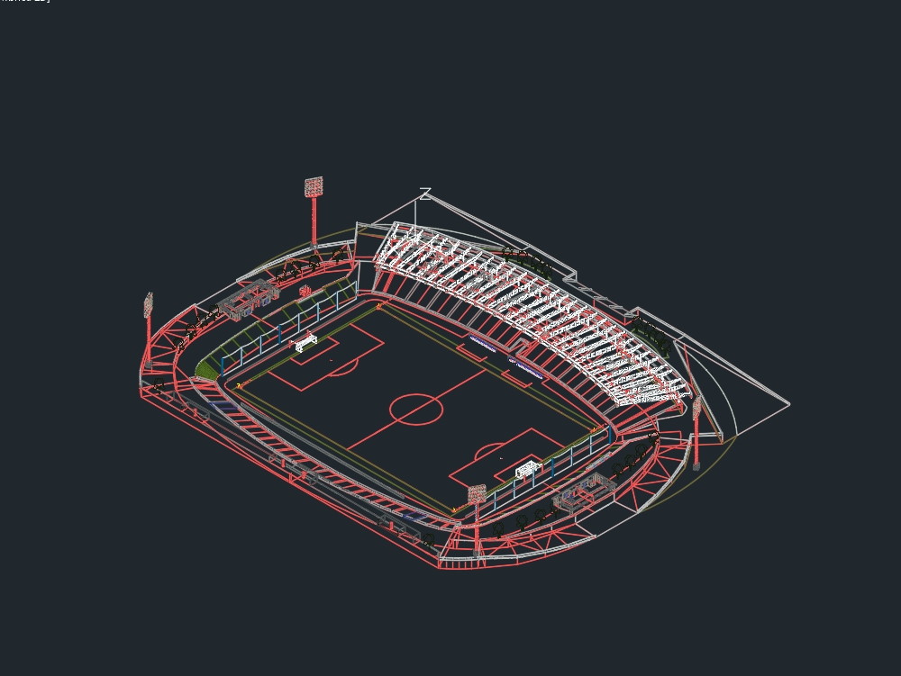 estádio de futebol 3D