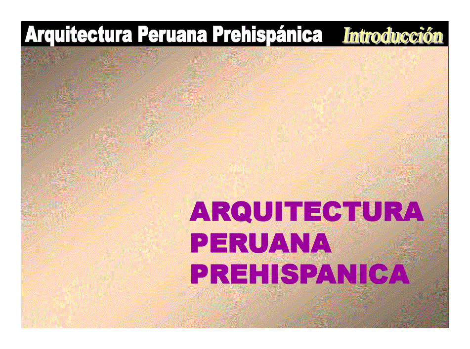Prähispanische peruanische Architektur