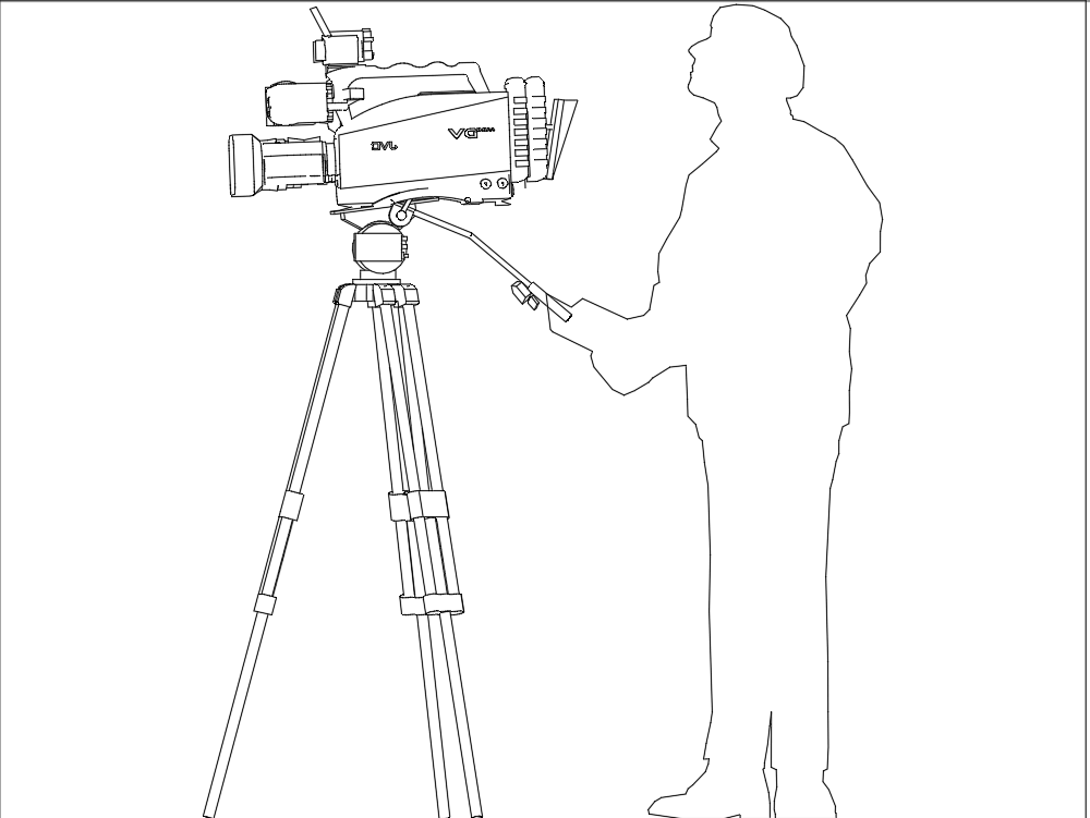 Cameraman 2d in AutoCAD | Download CAD free (170.94 KB ... block diagram black and white tv 
