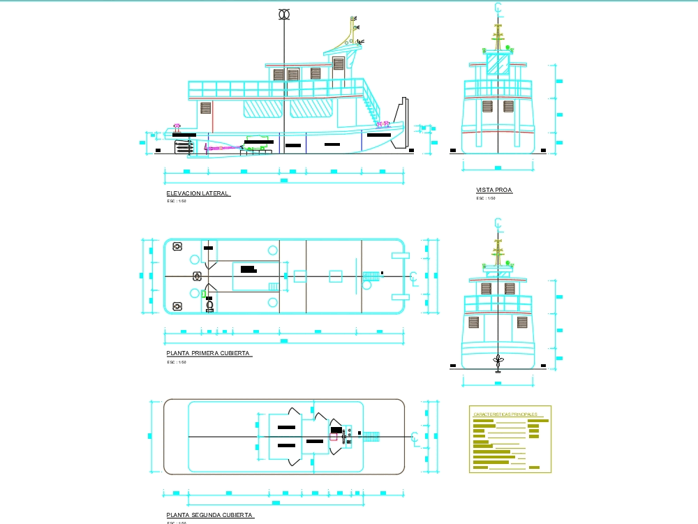 Tugboat in AutoCAD | CAD download (180.76 KB) | Bibliocad