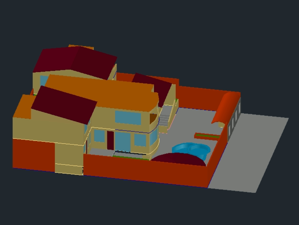 Residential house in 3d