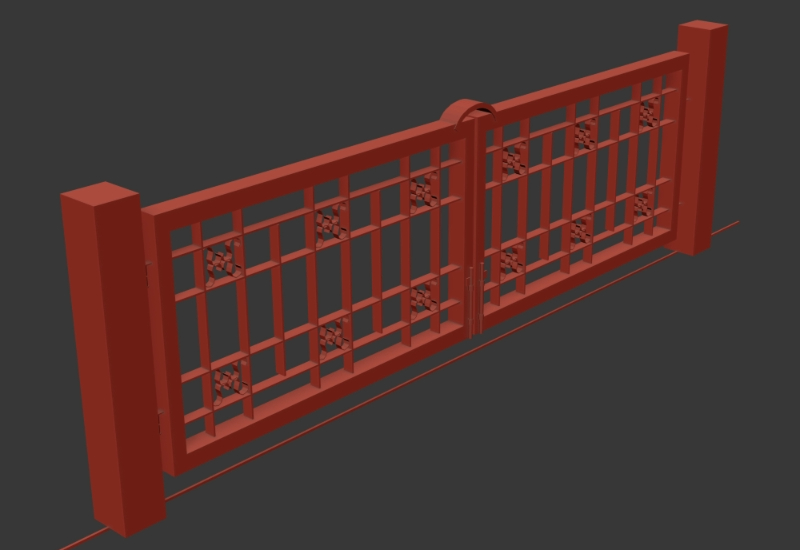 COMPOUND GATE DETAIL 3D