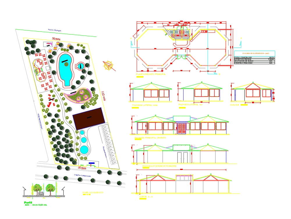 Centro recreativo em AutoCAD | Baixar CAD Grátis (1.12 MB ... er diagram baseball 