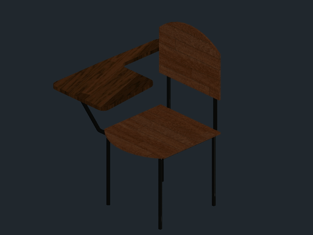 3d school desk in AutoCAD Download CAD free (240.95 KB) Bibliocad