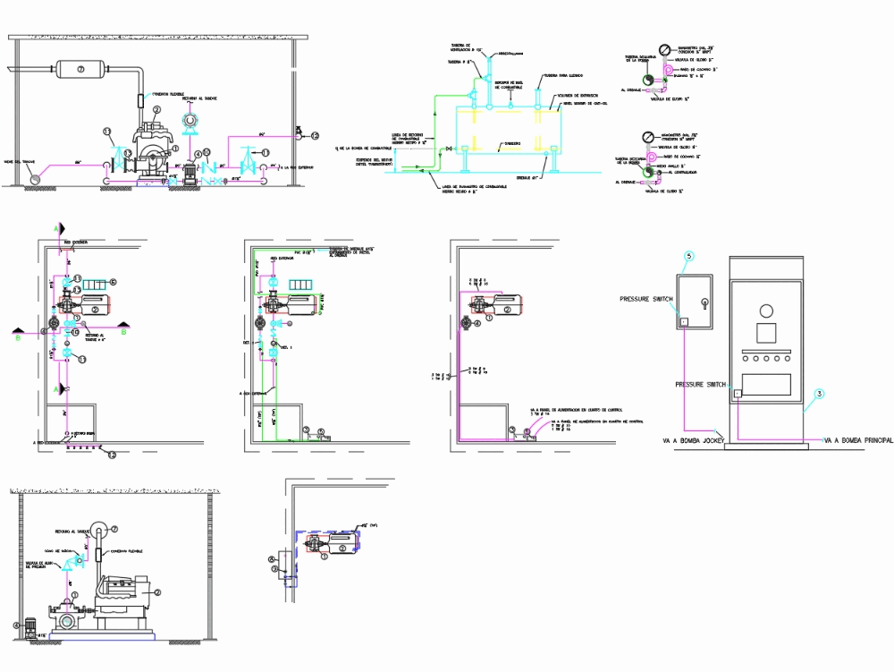 Pump Room System Fire In Autocad Cad Download 137 78 Kb