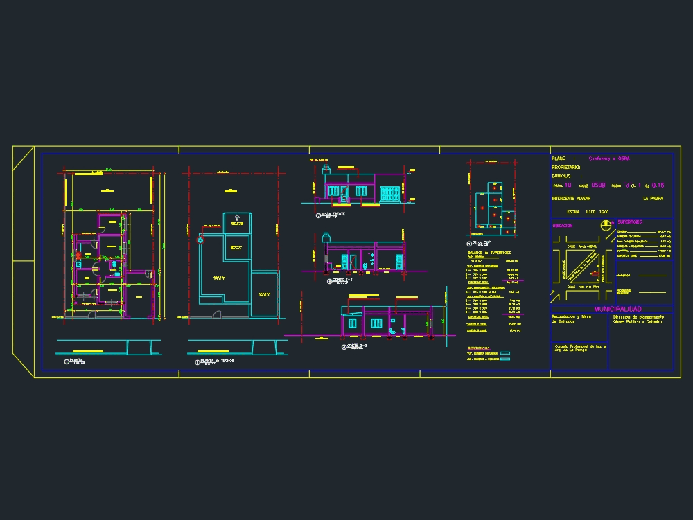 Plano conforme a obra en AutoCAD Descargar CAD gratis 