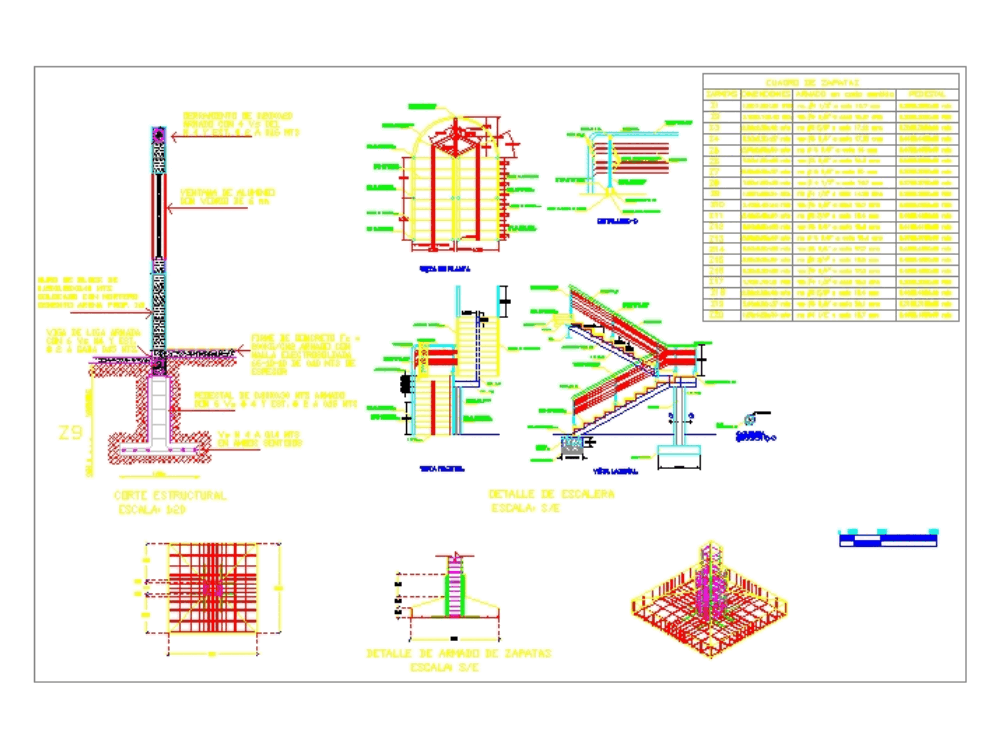 Detalles De Cimientos En Autocad Descargar Cad Kb Bibliocad