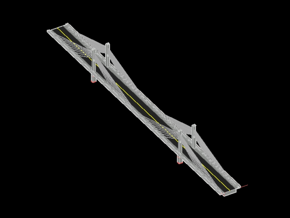 Fahrzeugbrücke in 3D.