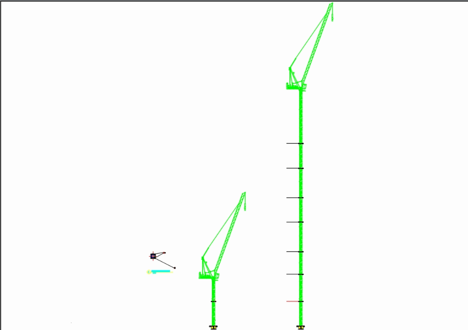 Luffing tower crane in AutoCAD | Download CAD free (236.37 ... crawler crane diagram 