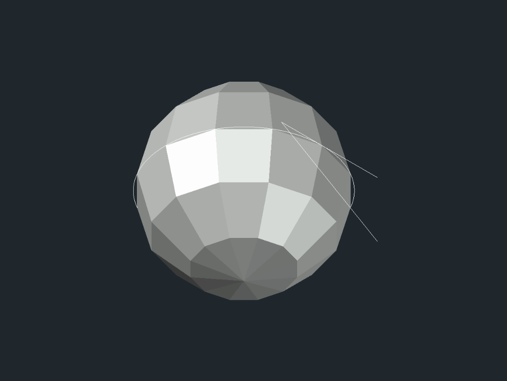 Tetraedro y esfera 3D