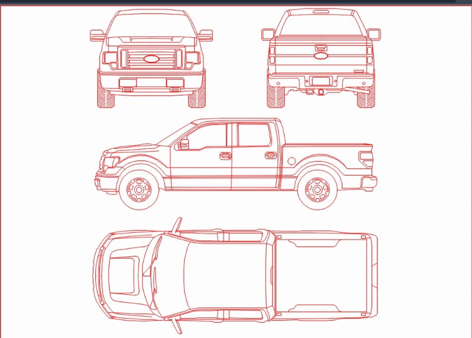 F 150 In Autocad Download Cad Free 149 15 Kb Bibliocad