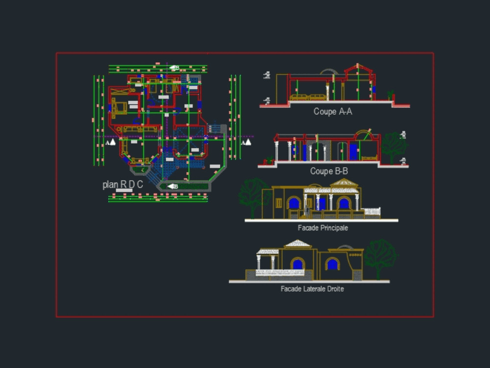 Home 145 m2 in AutoCAD | Download CAD free (248.77 KB) | Bibliocad