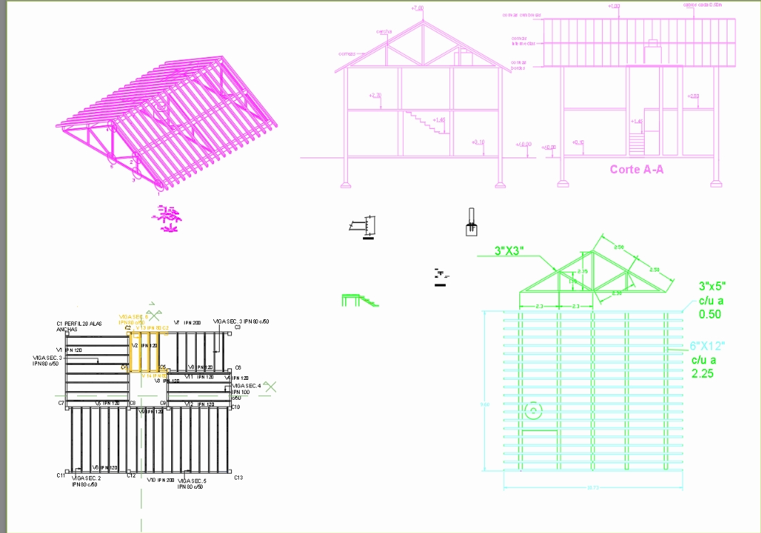 Plano de layout de estrutura