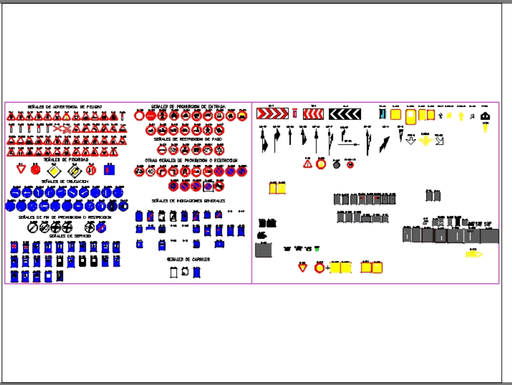 Road signs in AutoCAD | CAD download (2 MB) | Bibliocad electrical plan pictures 