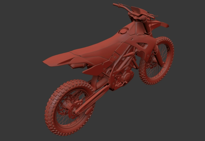 Motocicleta de modelagem 3D