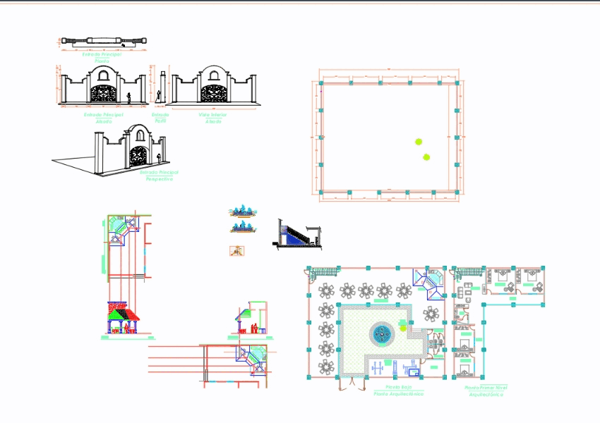 Projeto de salão de beleza., - Detalhes do Bloco DWG