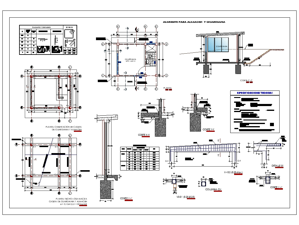 Poste De Garde Dans Autocad Telechargement Cad 166 73 Kb Bibliocad