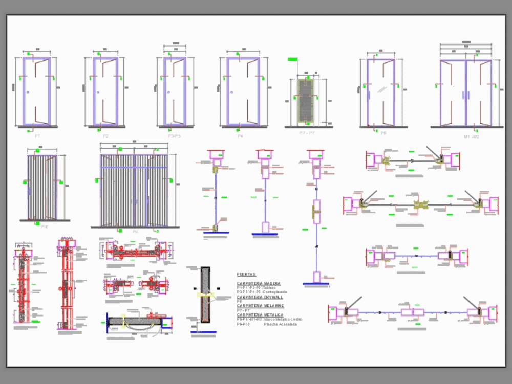 detalles constructivos de puertas y ventanas en autocad la