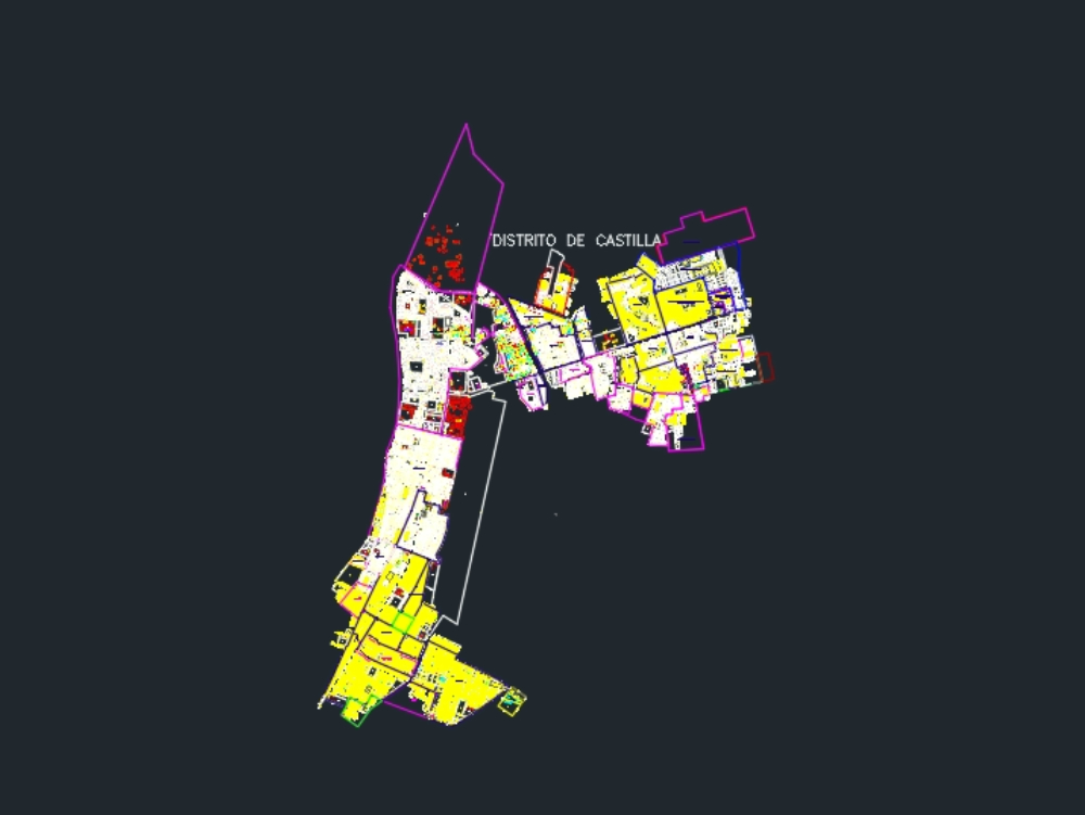 Plan cadastral du district de Castille