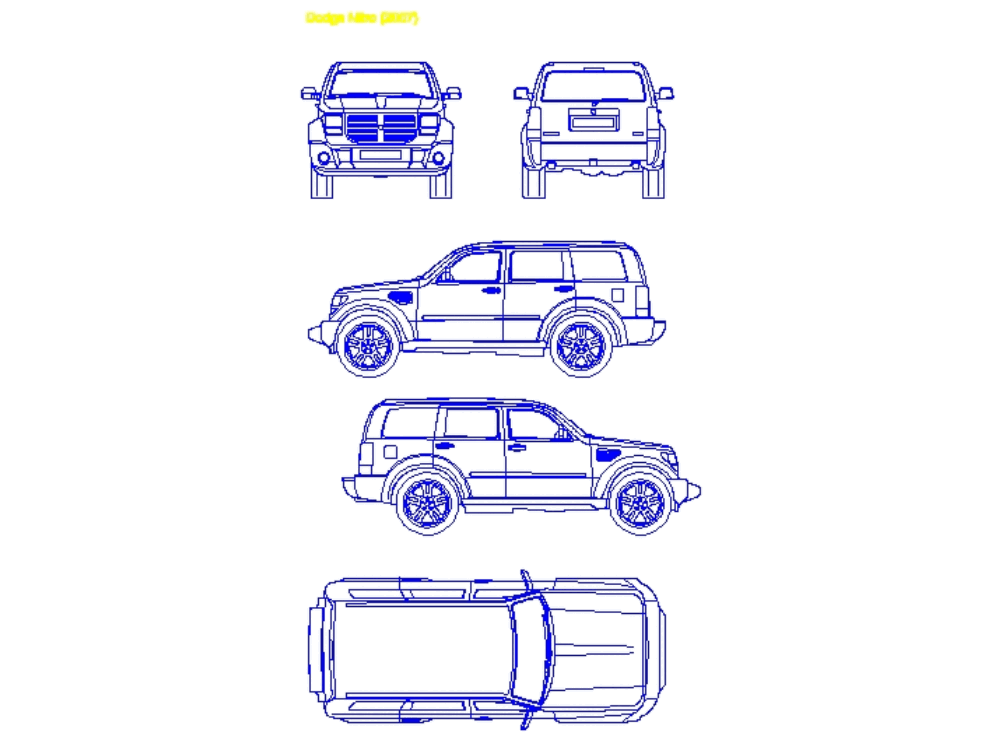 Dodge nitro mod 2007 in AutoCAD | CAD Download (856.29 KB) | Bibliocad
