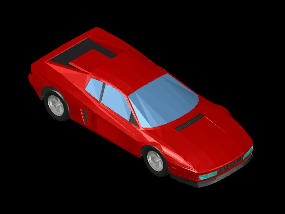 Automóvil Ferrari en 3D