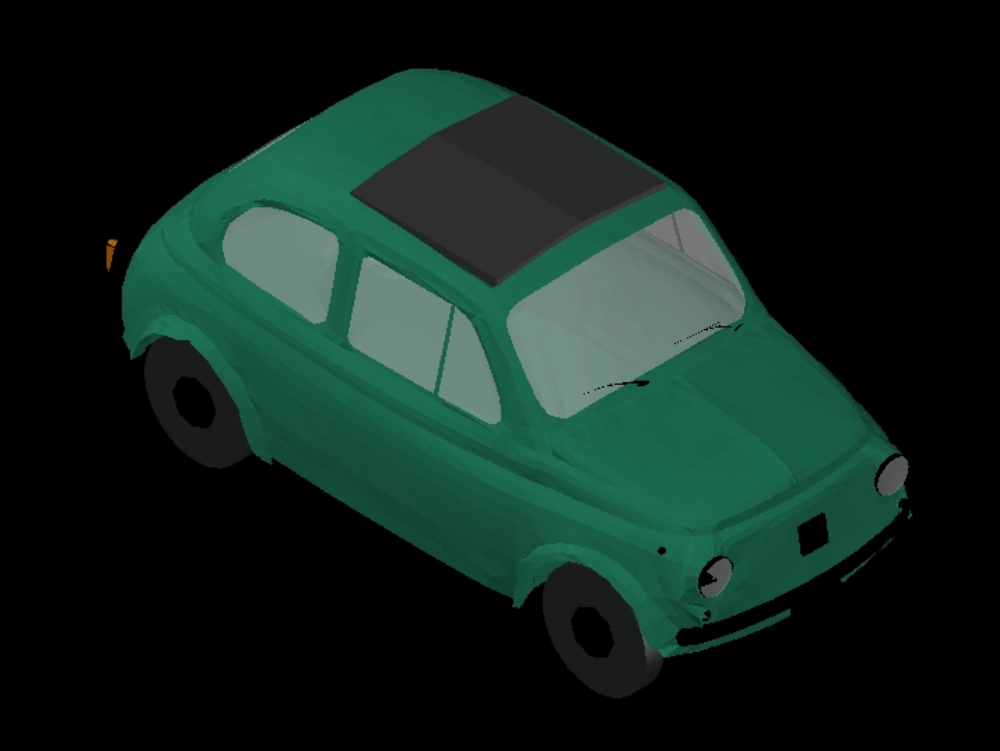 Automóvil Fiat en 3D