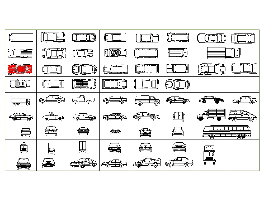 blocos de veículos