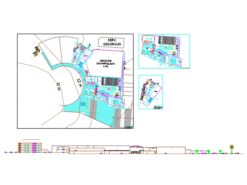 Sala de jogos e lounge em AutoCAD, Baixar CAD (558.79 KB)