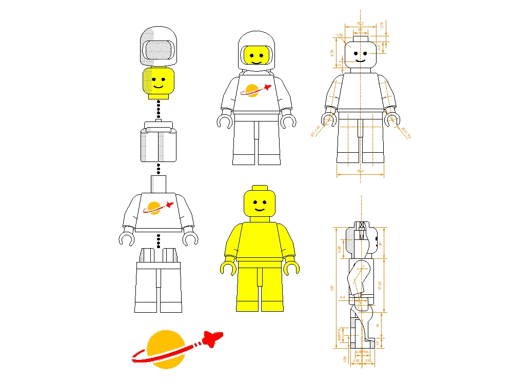 L'astronaute classique Lego