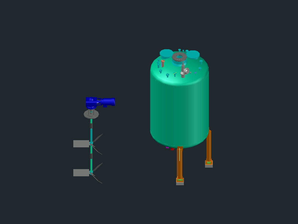 Tanque reactor 3D