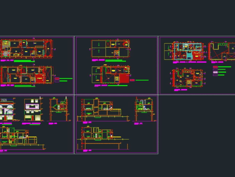 Vivienda Unifamiliar En Autocad BFC