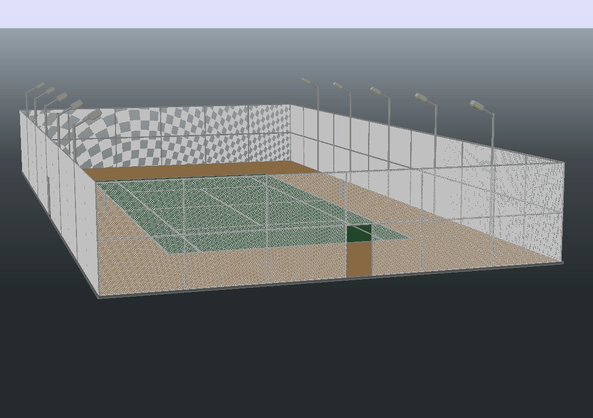 3D-Tennisplatz