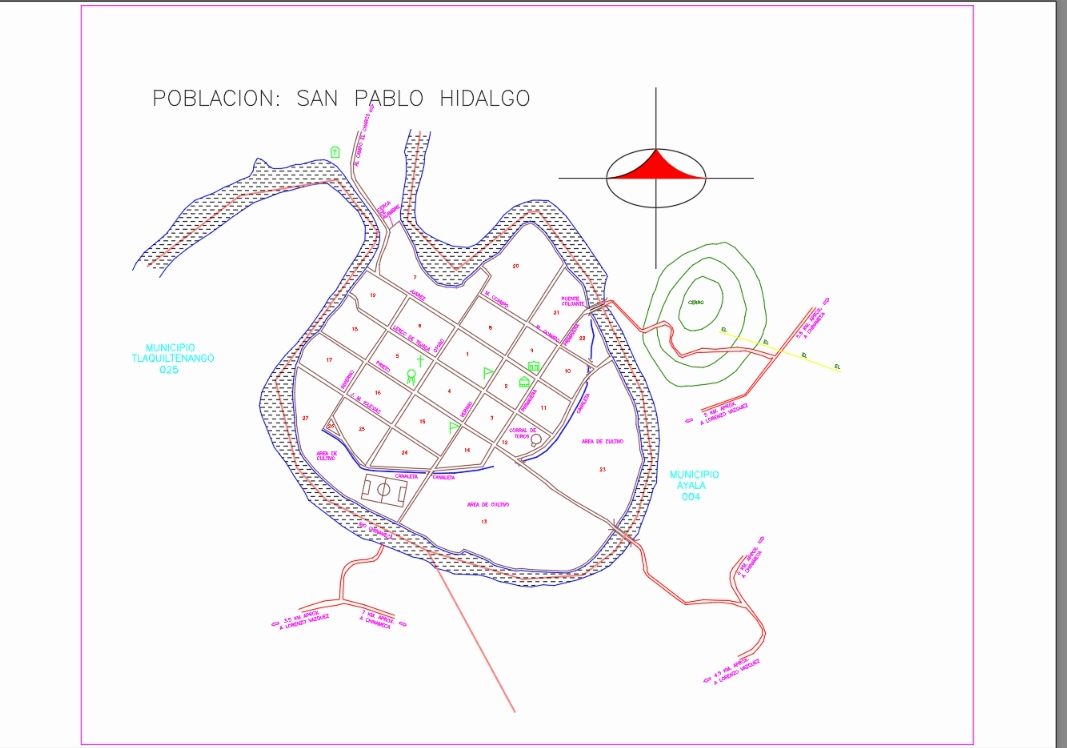 Kartographie San Pablo de Tlaltizapan