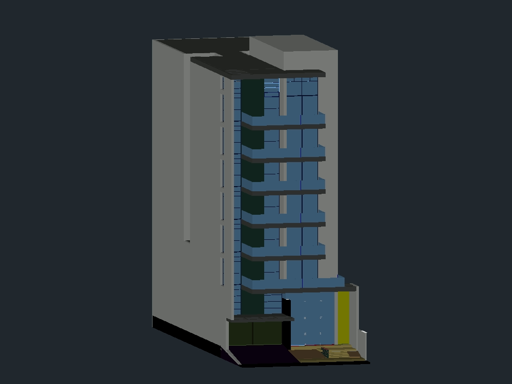 prédio de apartamentos 3d