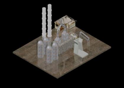 Montaje de calderas industriales 3D