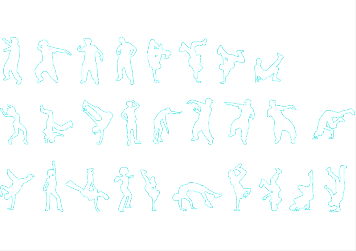People Silhouettes Hip Hop