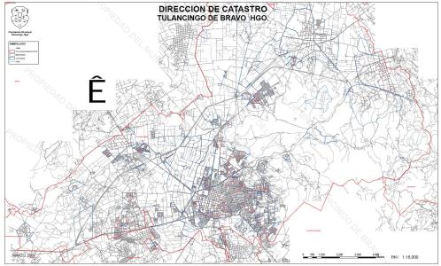 Mapa de Tulancingo; de Bravo; Hgo
