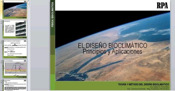 The bioclimatic design. Principles and Applications