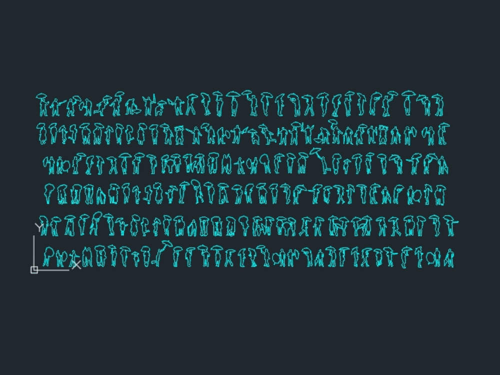 People umbrella in AutoCAD Download CAD free (302.47 KB) Bibliocad