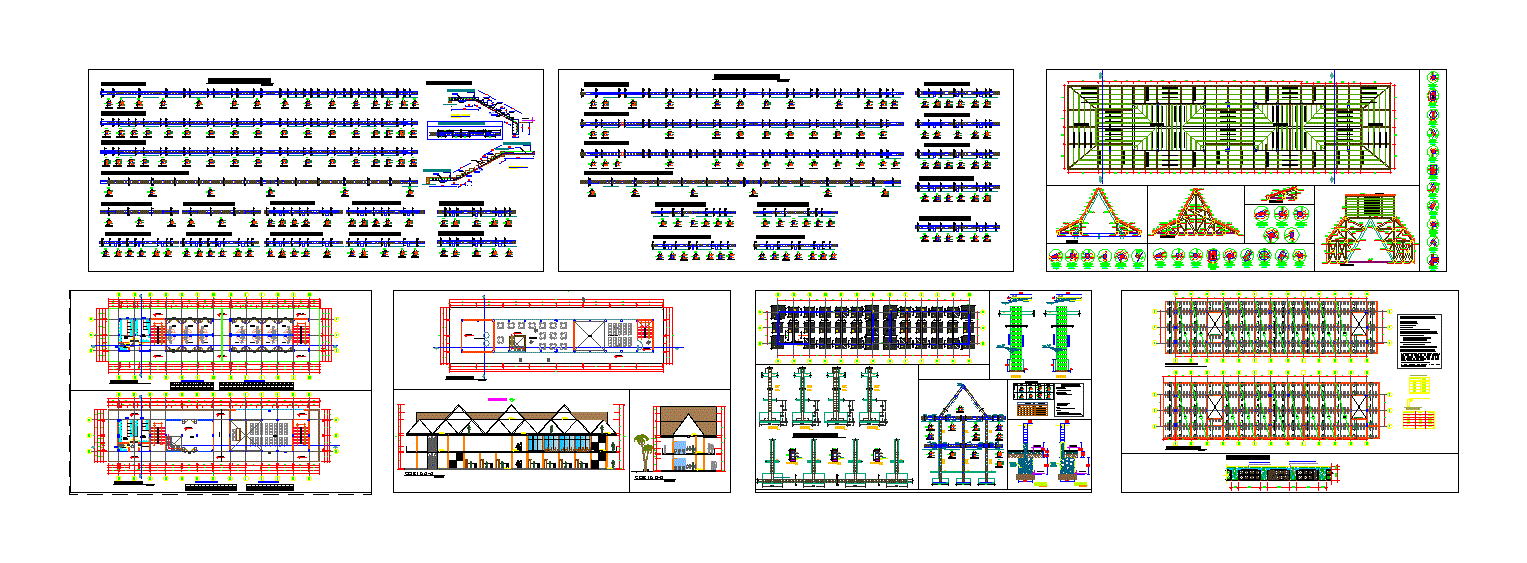 Plan d'architecture et de structures - Marché Oxapampa