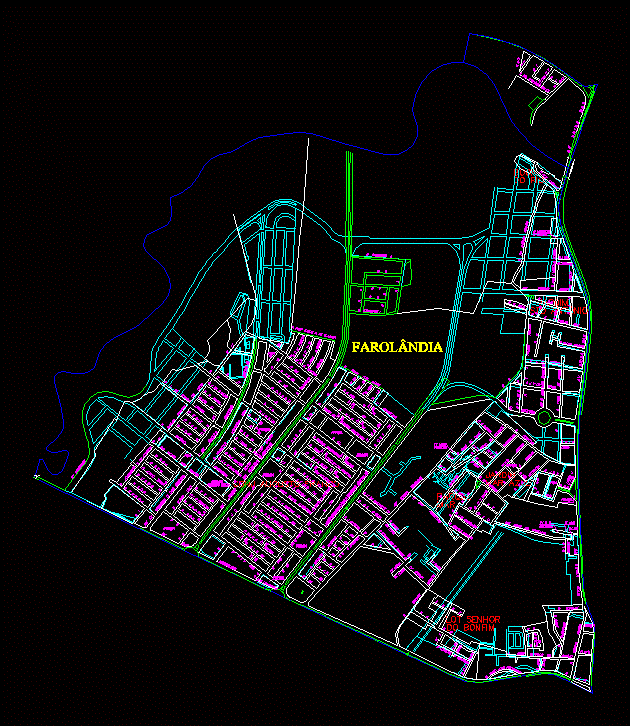 Plan eines Viertels von Aracaju