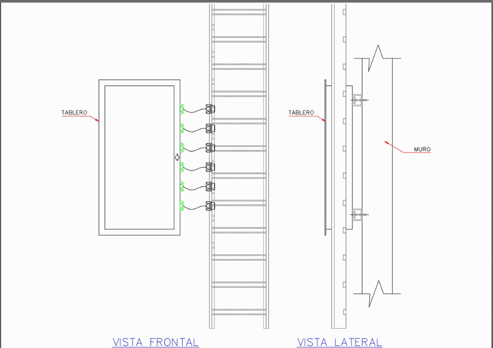 Detail connection board with cable tray