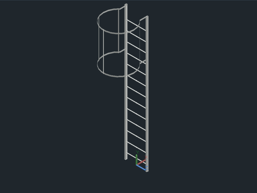3D vertikale Leiter