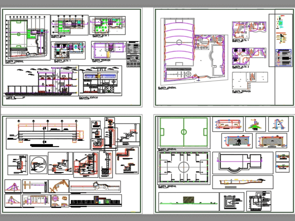 Casa tres pisos y piscina en AutoCAD | Descargar CAD ( MB) | Bibliocad