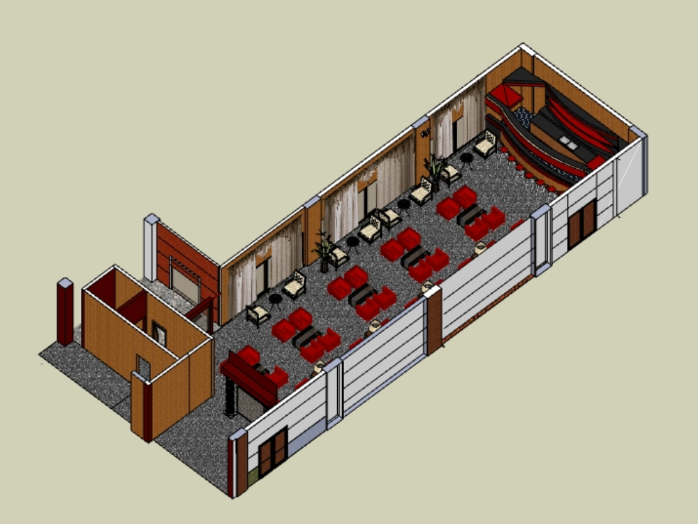 Cafe bar 3D