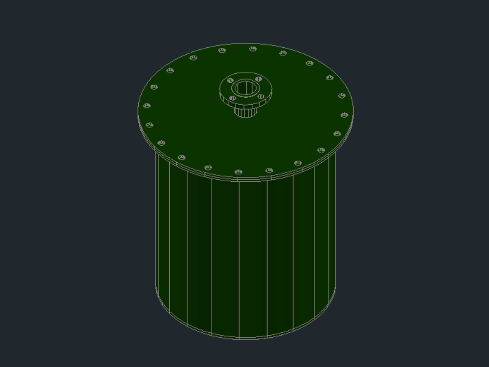 3d flanged top tank