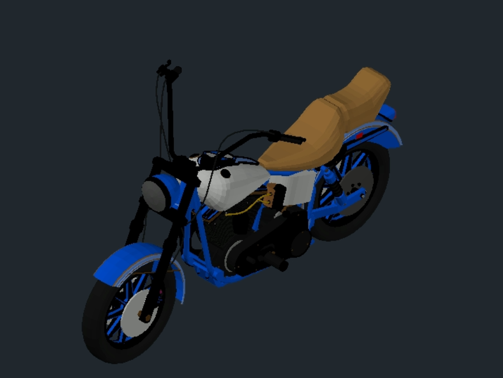 motocicleta harley davidson 3d