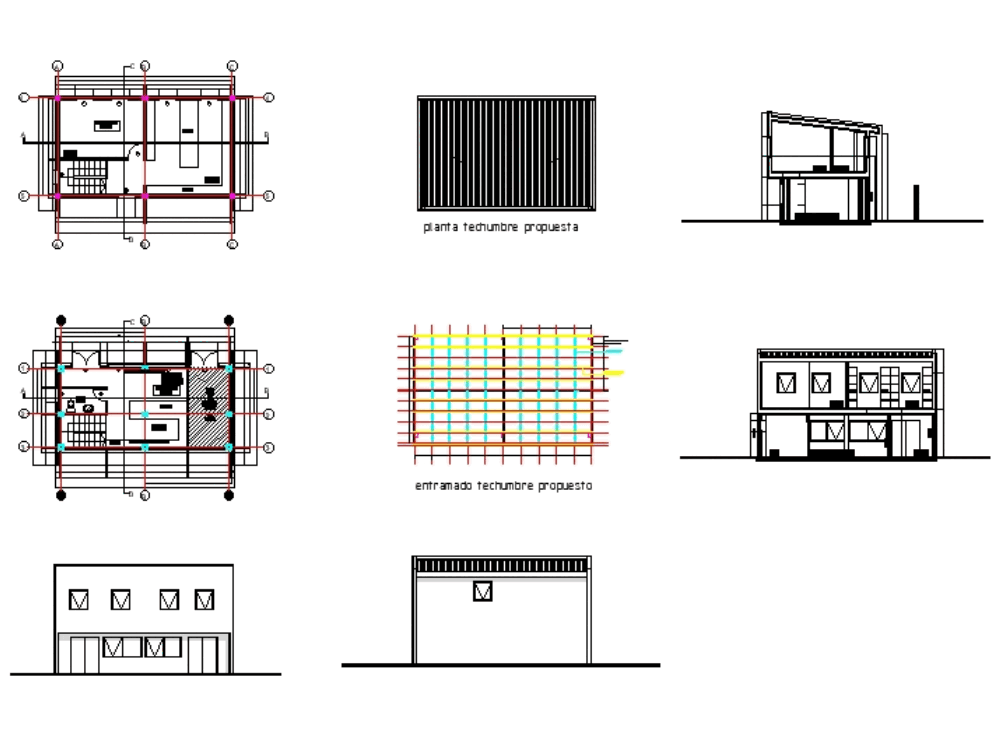 Bodega pequeña en AutoCAD | Descargar CAD gratis (184.77 KB) | Bibliocad