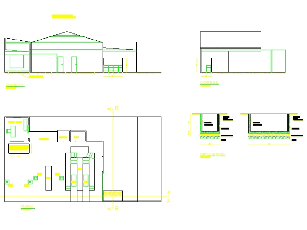 Almacen de residuos peligrosos en AutoCAD | CAD (78.56 KB) | Bibliocad